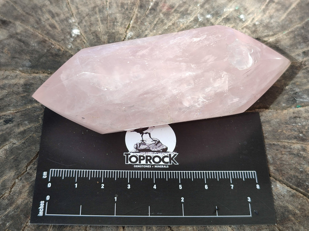 Polished Double Terminated Rose Quartz Points x 6 From Ambatondrazaka, Madagascar - Toprock Gemstones and Minerals 