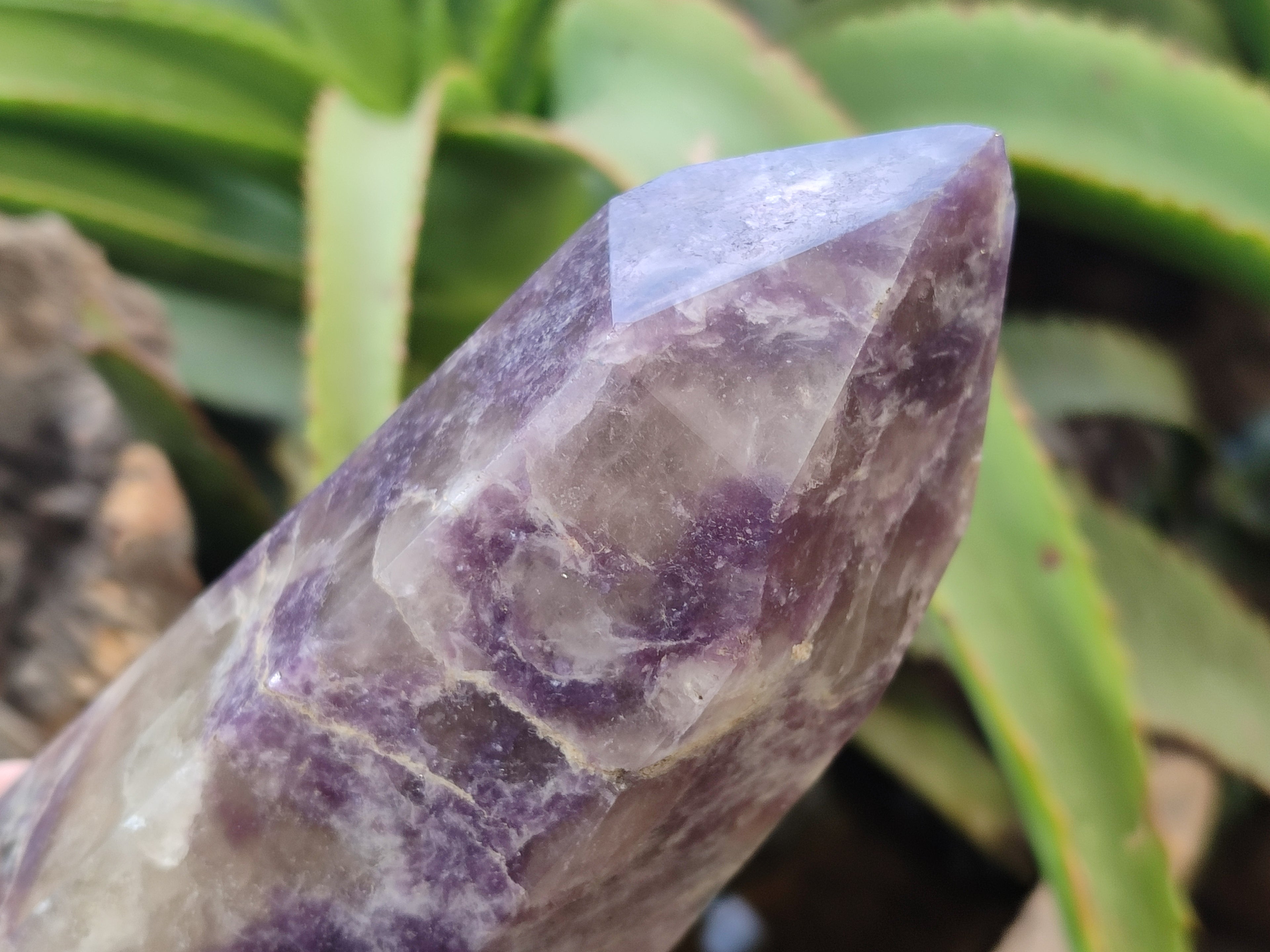 Polished Lepidolite with Pink Rubellite Tower x 1 From Ambatondrazaka, Madagascar - Toprock Gemstones and Minerals 
