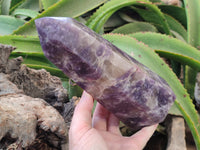 Polished Lepidolite with Pink Rubellite Tower x 1 From Ambatondrazaka, Madagascar
