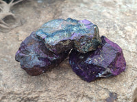 Natural Metallic Purpurite Cobbed Specimens x 12 From Erongo, Namibia - Toprock Gemstones and Minerals 