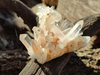 Natural Clear Multi Terminated Quartz Crystal Clusters x 24 From Madagascar