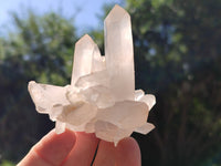 Natural Clear Multi Terminated Quartz Crystal Clusters x 24 From Madagascar