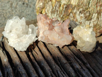 Natural Clear Multi Terminated Quartz Crystal Clusters x 24 From Madagascar