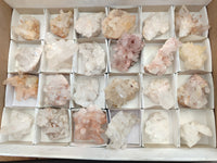 Natural Clear Multi Terminated Quartz Crystal Clusters x 24 From Madagascar