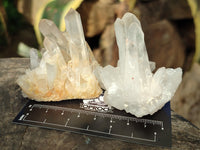 Natural Clear Multi Terminated Quartz Crystal Clusters x 24 From Madagascar