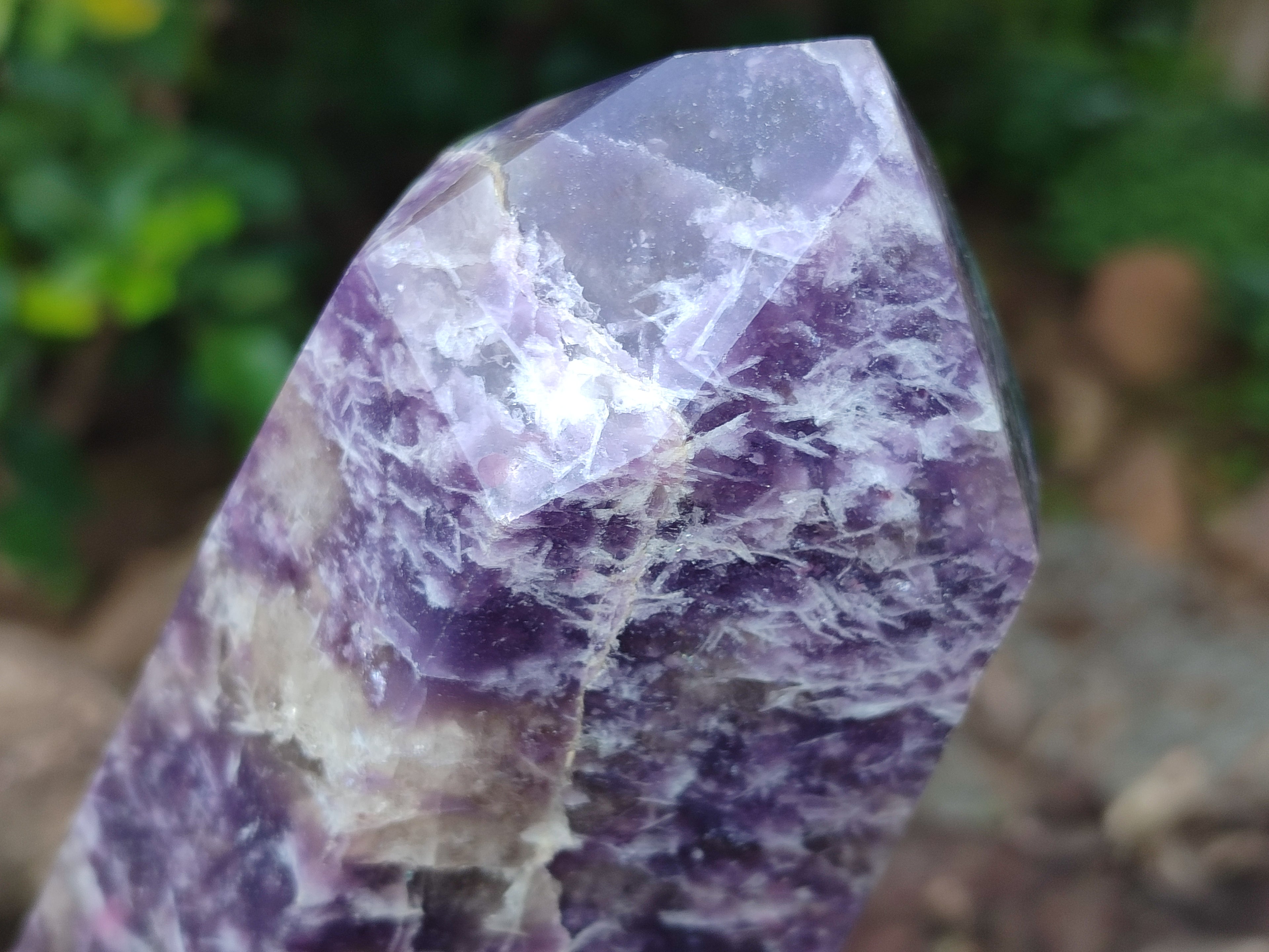 Polished Lepidolite Points x 2 From Ambatondrazaka, Madagascar - Toprock Gemstones and Minerals 