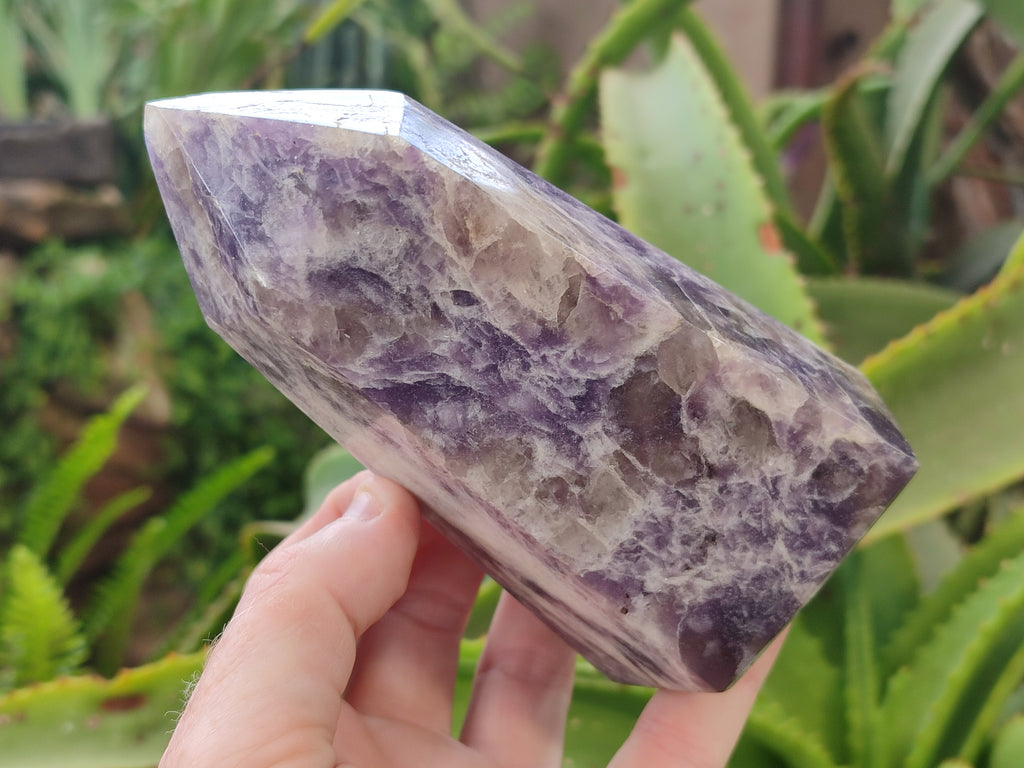 Polished Lepidolite Points x 2 From Ambatondrazaka, Madagascar - Toprock Gemstones and Minerals 