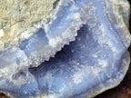 Natural Blue Lace Agate Geode Specimens x 2 From Nsanje, Malawi - Toprock Gemstones and Minerals 