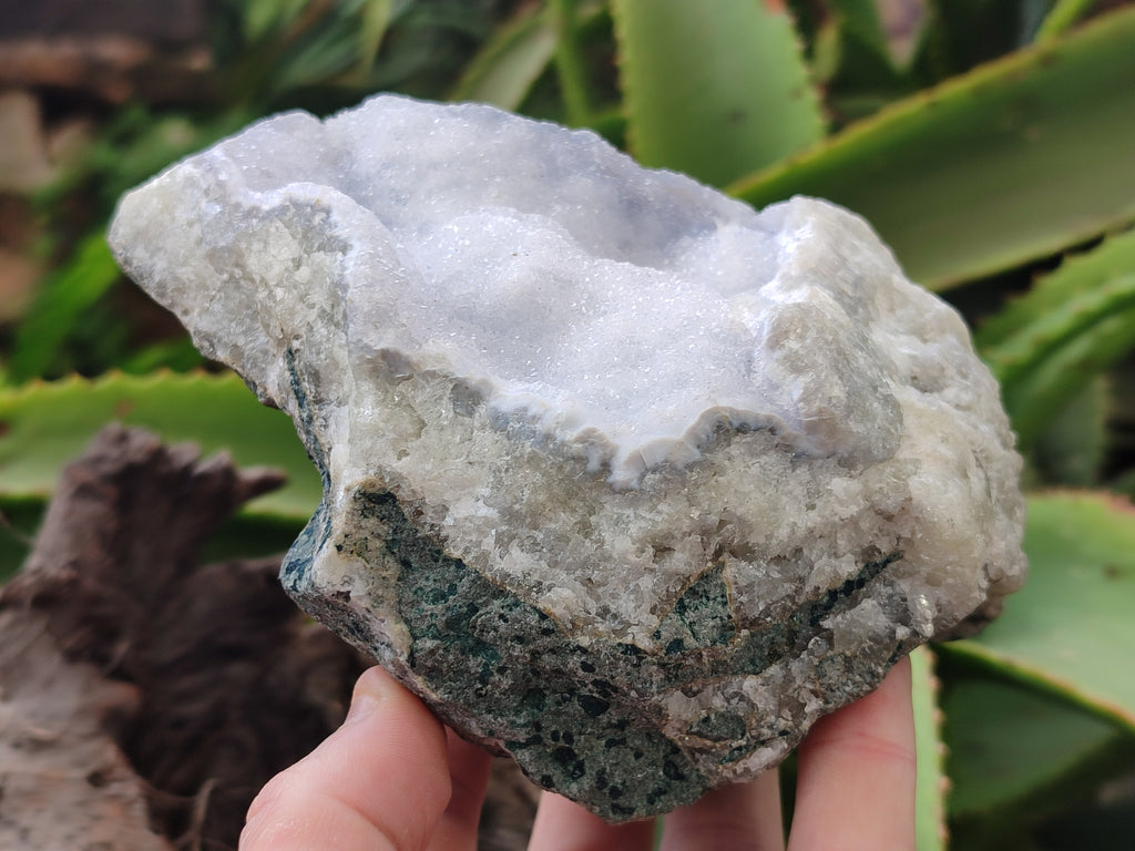 Natural Blue Lace Agate Geode Specimens x 2 From Nsanje, Malawi - Toprock Gemstones and Minerals 