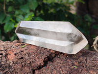 Polished Clear Window and Double Terminated Quartz Crystals x 4 From Madagascar