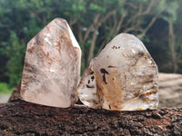 Polished Clear Window and Double Terminated Quartz Crystals x 4 From Madagascar