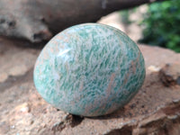 Polished Amazonite Palm Stones x 12 From Zimbabwe
