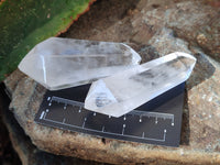 Polished Double Terminated Quartz Crystals x 6 From Madagascar