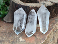 Polished Double Terminated Quartz Crystals x 6 From Madagascar