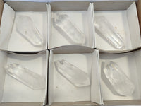 Polished Double Terminated Quartz Crystals x 6 From Madagascar
