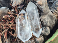 Polished Double Terminated Quartz Crystals x 6 From Madagascar