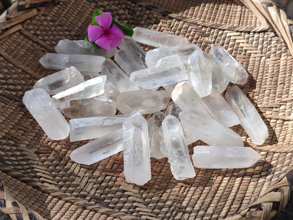 Natural Single Clear Quartz Crystals x 70 From Madagascar