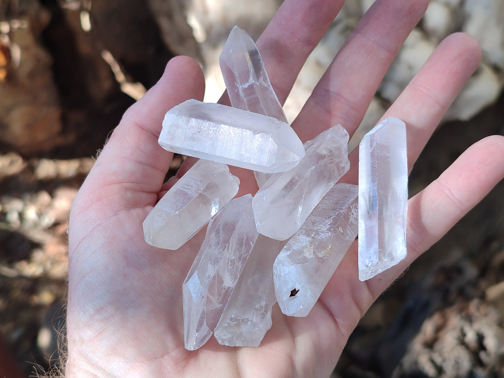 Natural Single Clear Quartz Crystals x 70 From Madagascar - Toprock Gemstones and Minerals 
