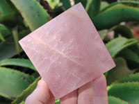 Polished Gemmy Rose Quartz Pyramids x 4 From Madagascar
