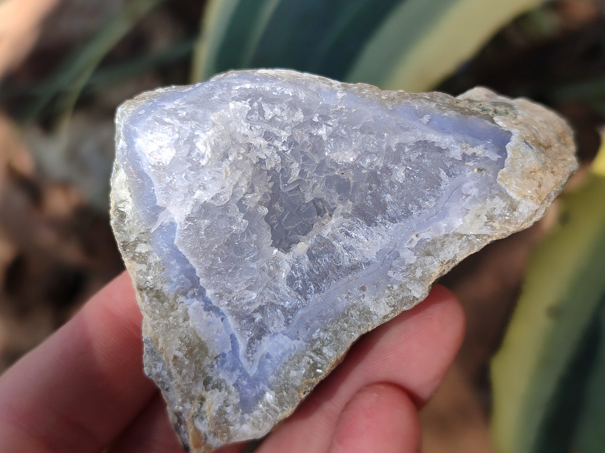 Natural Blue Lace Agate Geode Specimens x 24 From Nsanje, Malawi - Toprock Gemstones and Minerals 