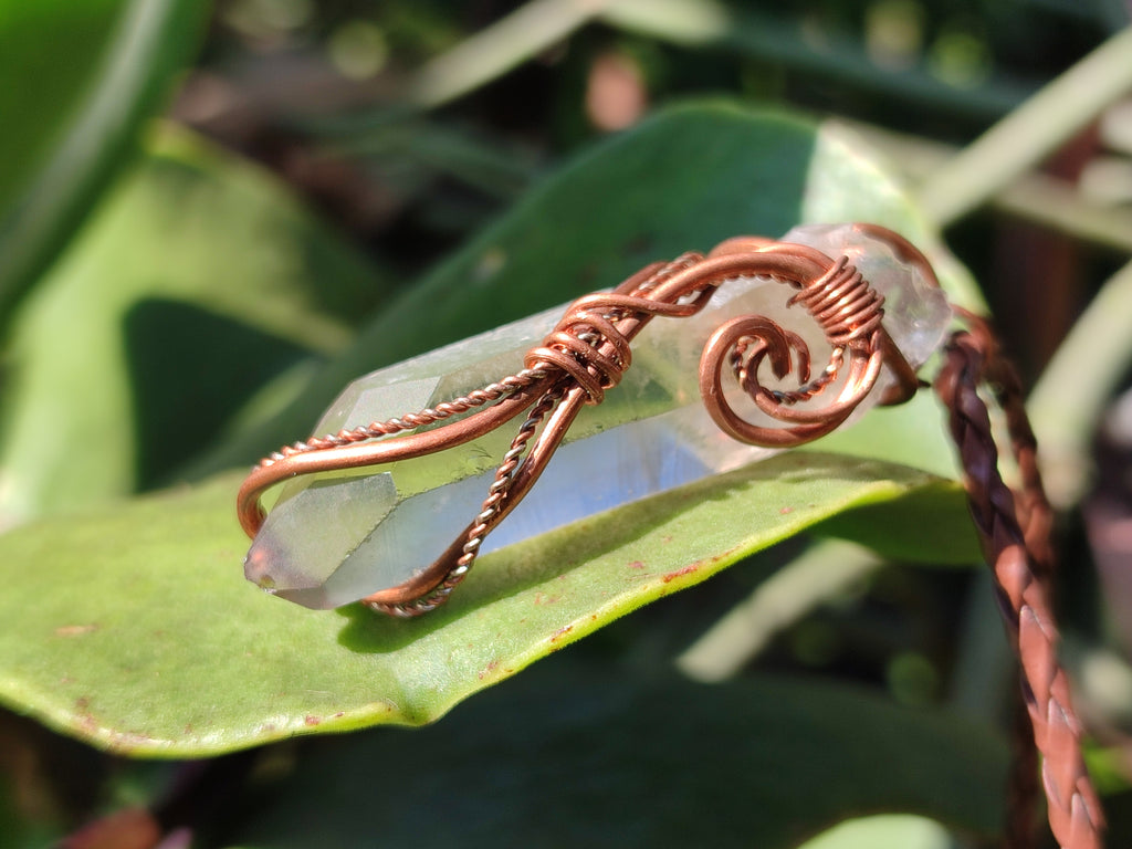 Hand Made Copper Wire Wrapped Pendants x 6 From Southern Africa - Toprock Gemstones and Minerals 