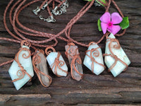 Hand Made Copper Wire Wrapped Pendants x 6 From Southern Africa