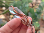 Hand Made Copper Wire Wrapped Pendants x 6 From Southern Africa - Toprock Gemstones and Minerals 