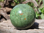 Polished Chrysoprase Spheres x 3 From Betroka, Madagascar - Toprock Gemstones and Minerals 