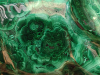 Hand Made Flower Banded Malachite Elephant Carving x 1 From Congo