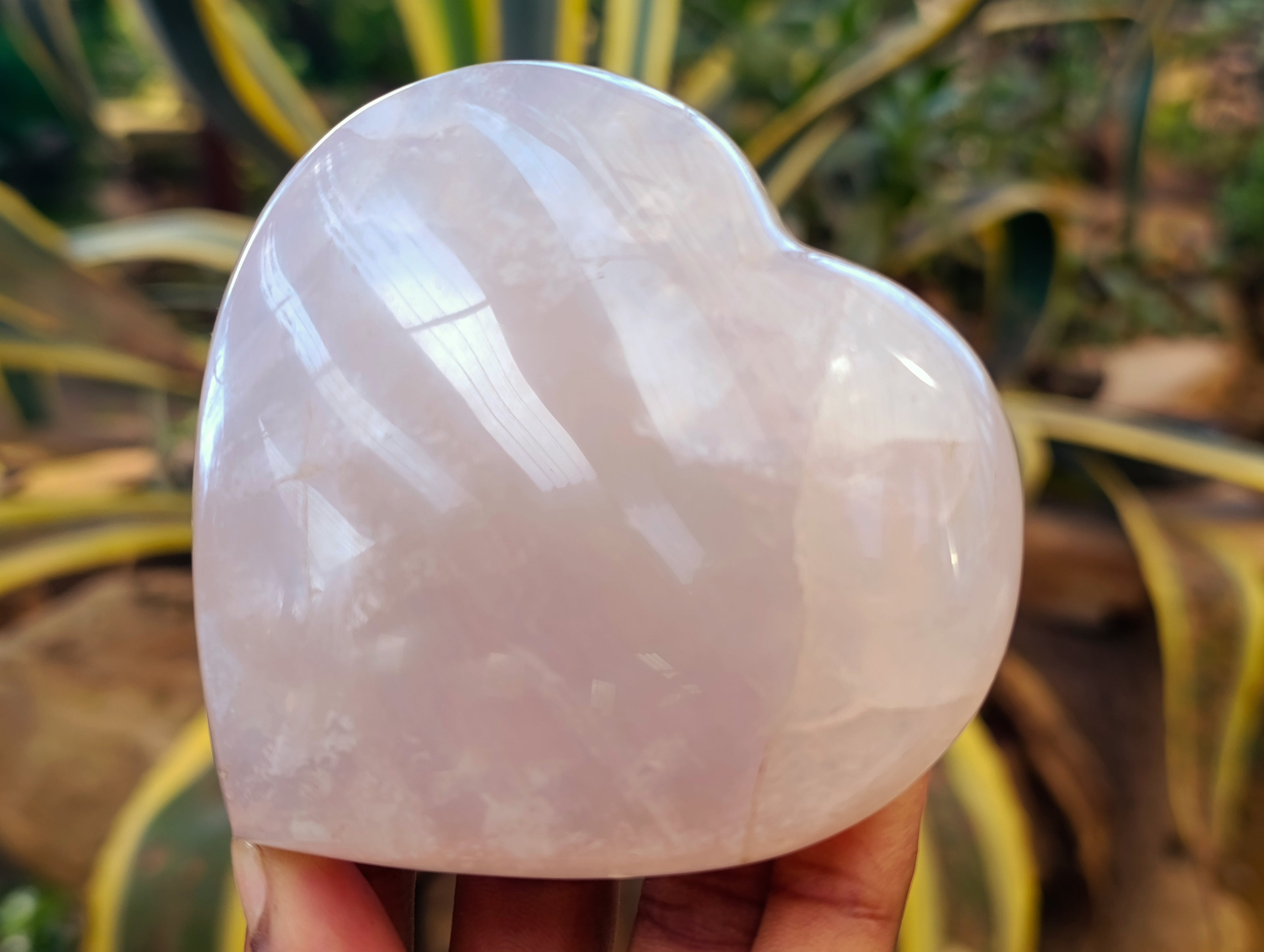 Polished Pink Pearl Girasol Quartz Hearts x 3 From Ambatondrazaka, Madagascar - Toprock Gemstones and Minerals 