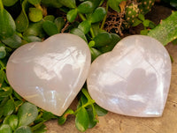 Polished Pink Pearl Girasol Quartz Hearts x 3 From Ambatondrazaka, Madagascar