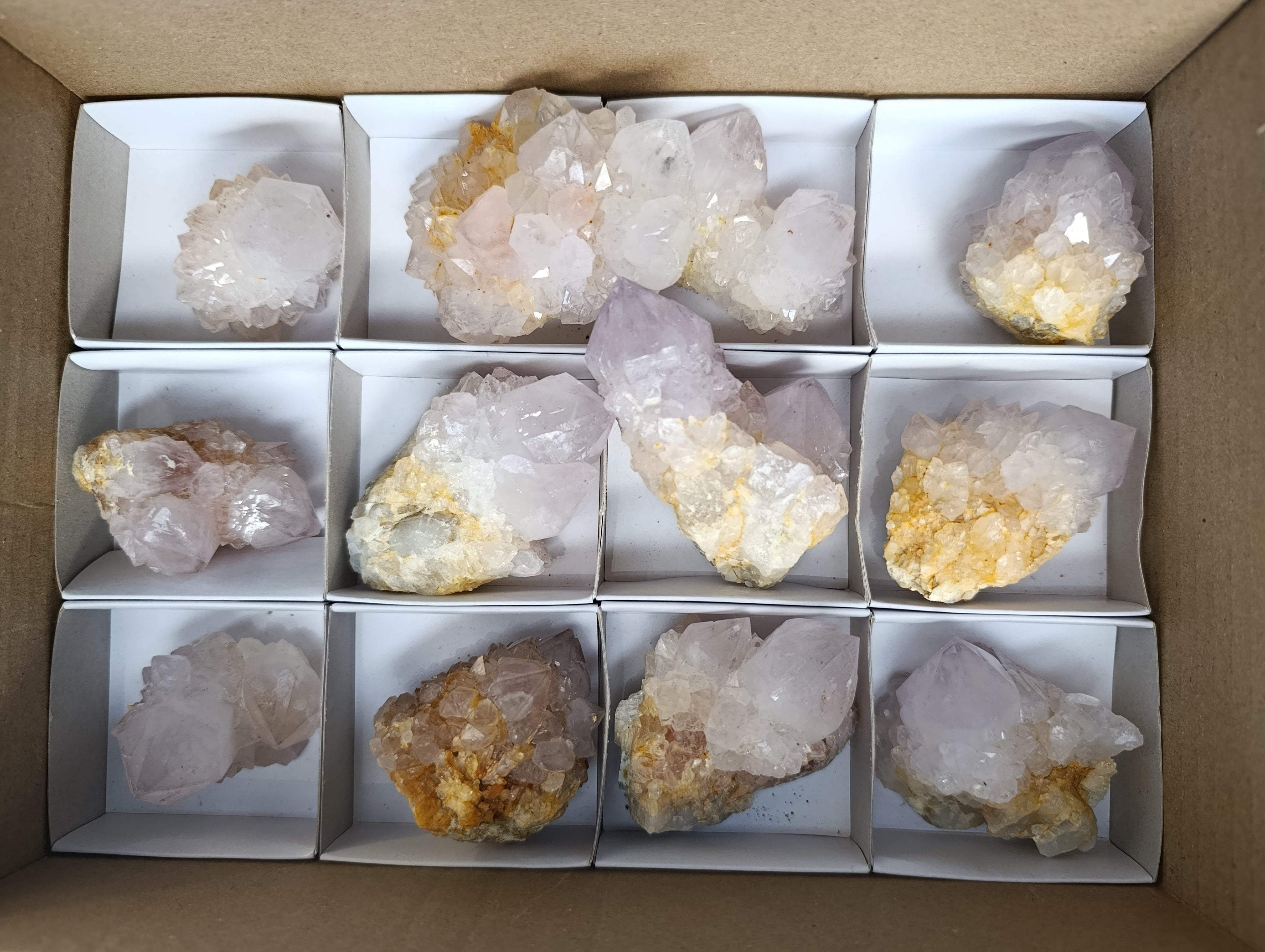 Natural Spirit Quartz Clusters x 12 From Boekenhouthoek, South Africa - Toprock Gemstones and Minerals 