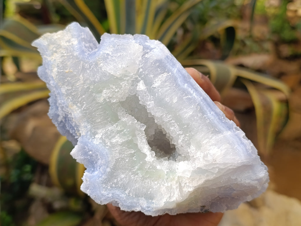 Natural Etched Blue Chalcedony Display Specimen x 1 From Nsanje, Malawi - Toprock Gemstones and Minerals 