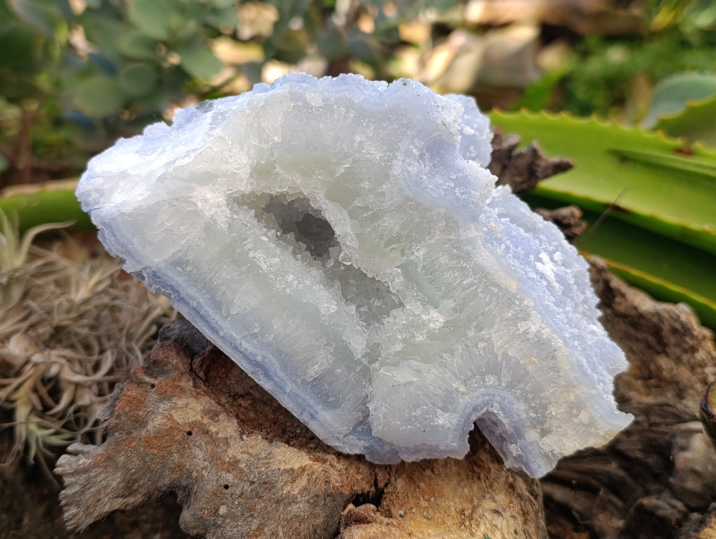 Natural Etched Blue Chalcedony Display Specimen x 1 From Nsanje, Malawi - Toprock Gemstones and Minerals 