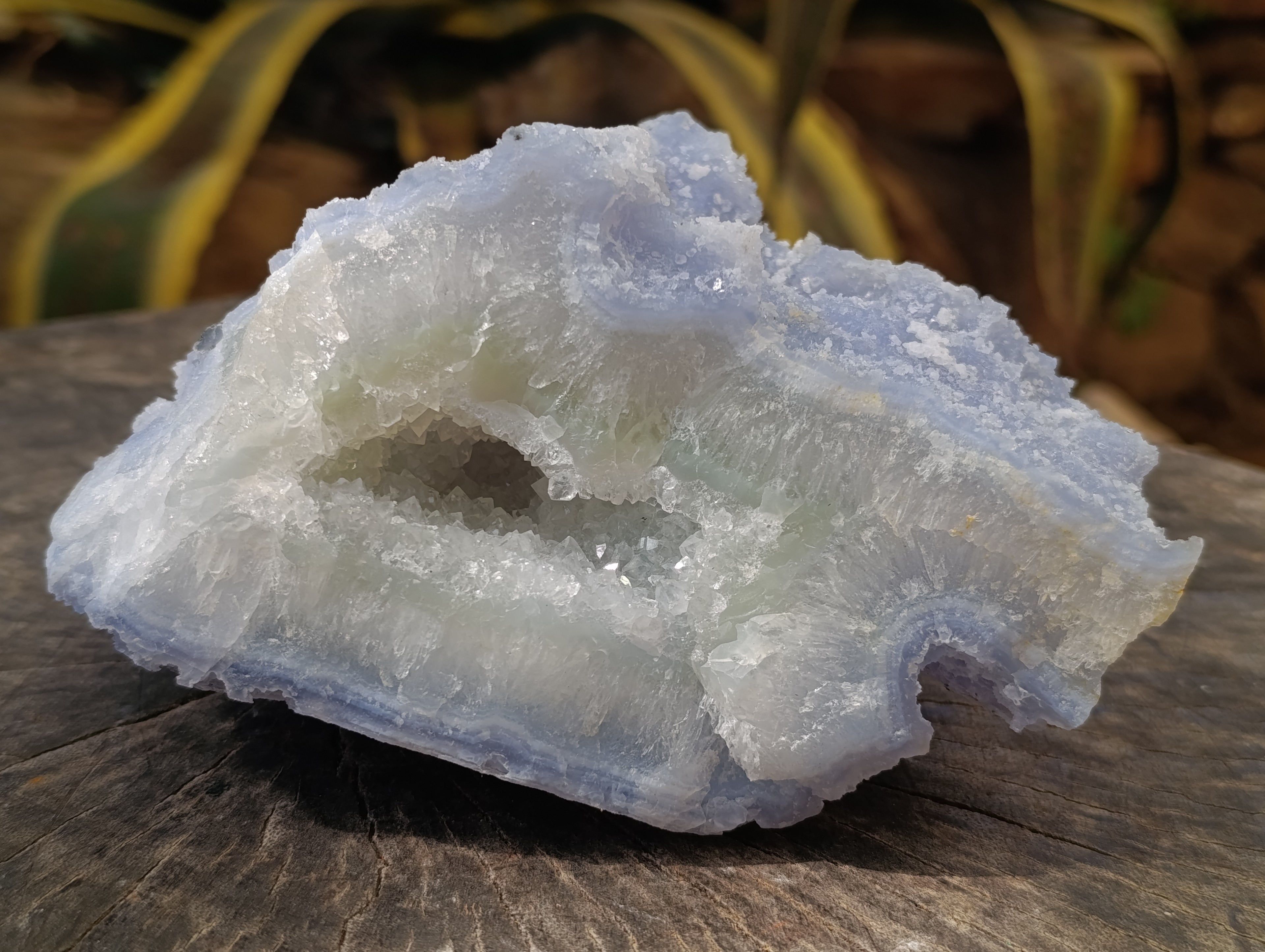 Natural Etched Blue Chalcedony Display Specimen x 1 From Nsanje, Malawi - Toprock Gemstones and Minerals 