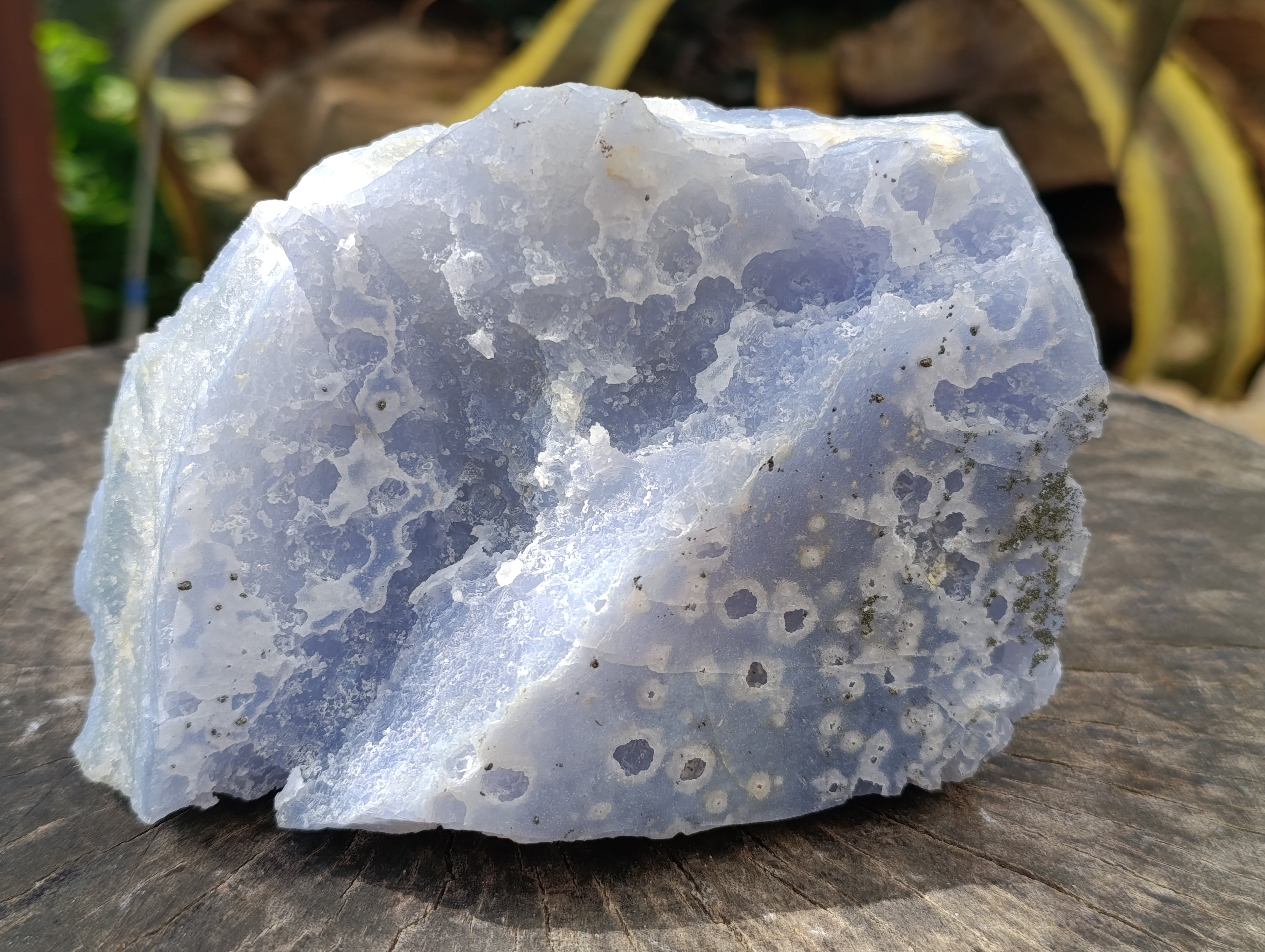 Natural Etched Blue Chalcedony Display Specimen x 1 From Nsanje, Malawi - Toprock Gemstones and Minerals 