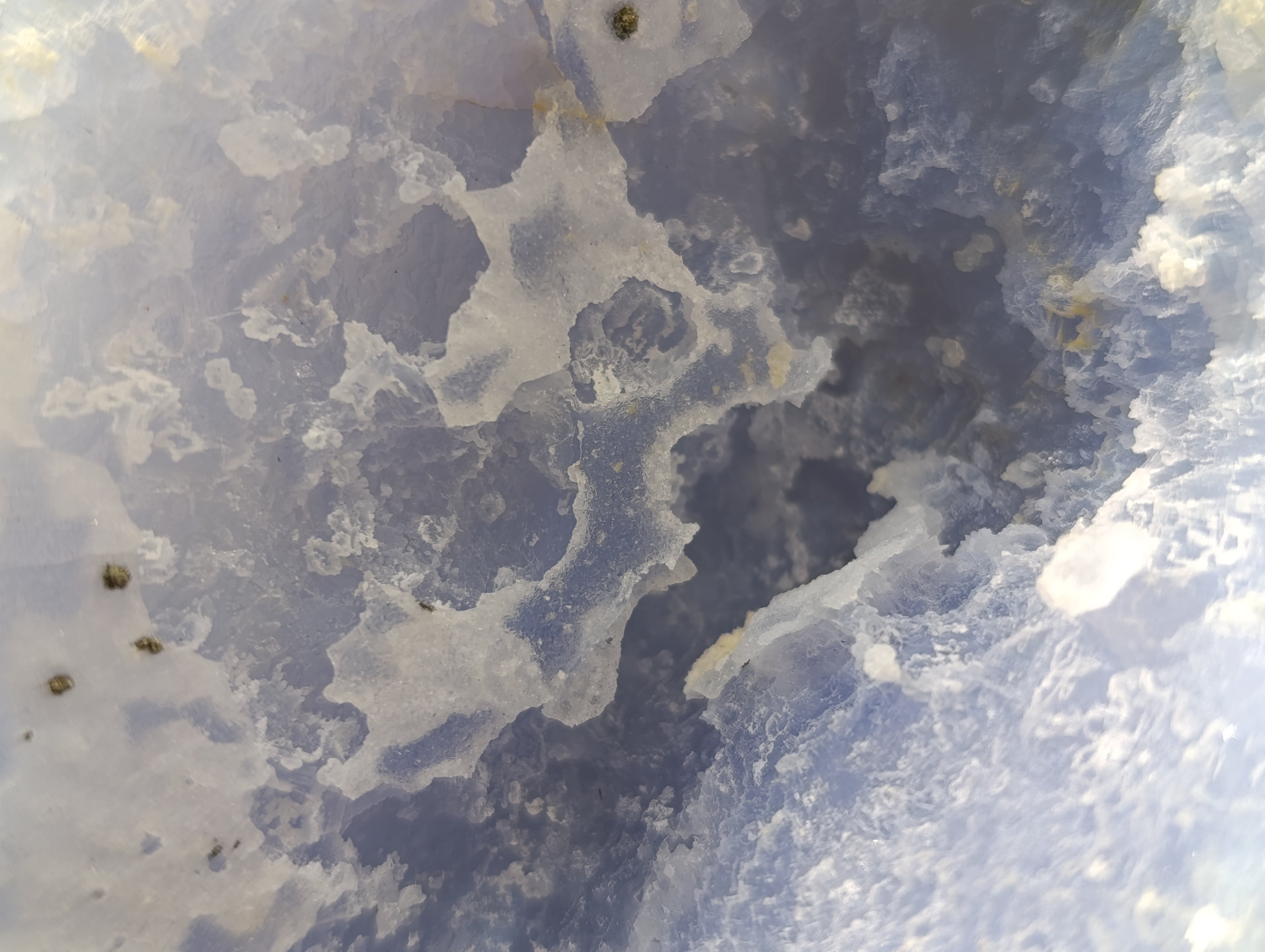 Natural Etched Blue Chalcedony Display Specimen x 1 From Nsanje, Malawi - Toprock Gemstones and Minerals 