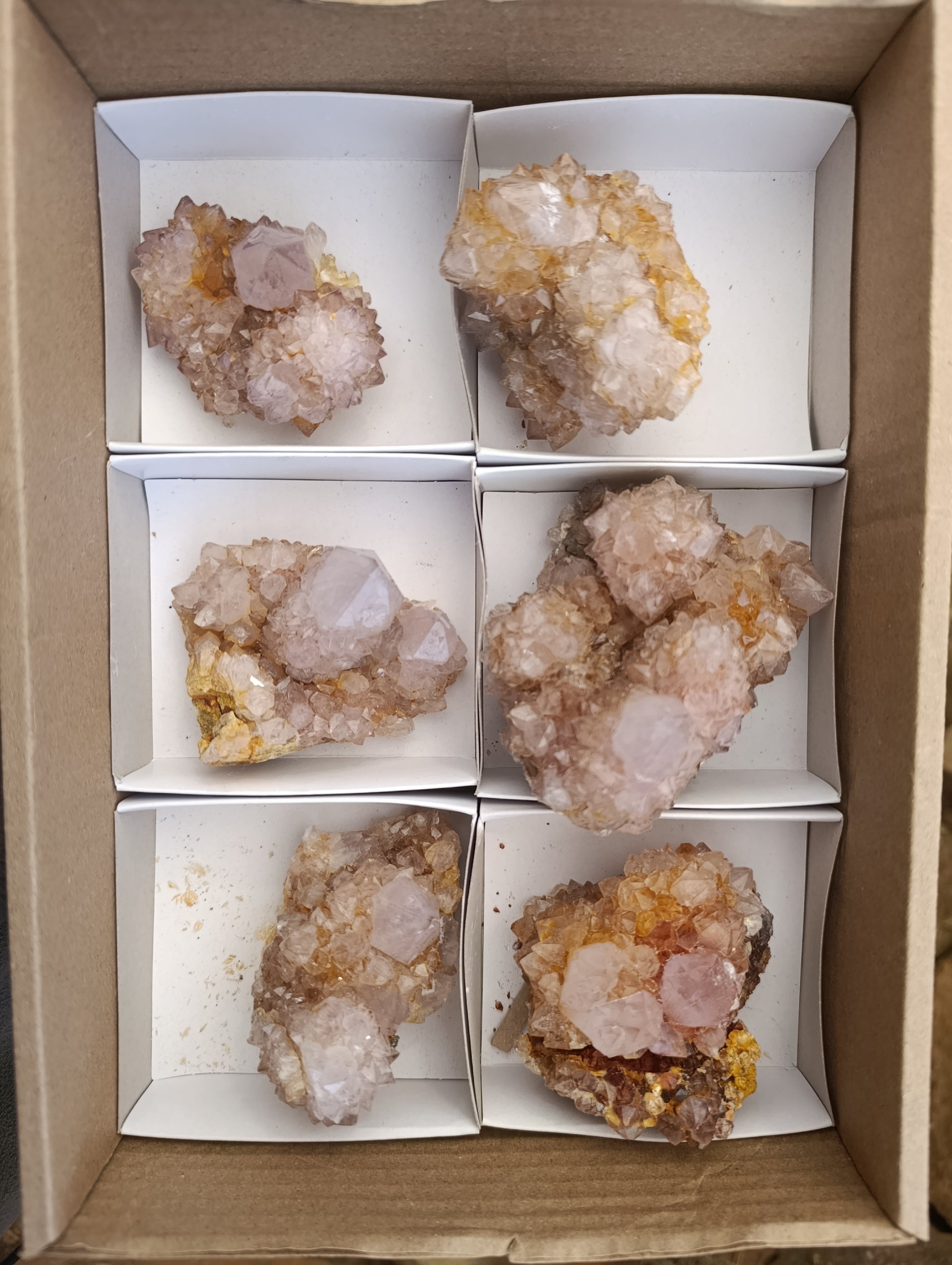 Natural Spirit Quartz Clusters x 6 From Boekenhouthoek, South Africa - Toprock Gemstones and Minerals 