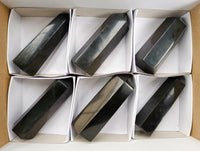 Polished Black Basalt Points x 6 From Antsirabe, Madagascar