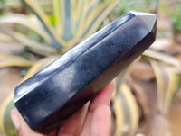 Polished Black Basalt Points x 6 From Antsirabe, Madagascar