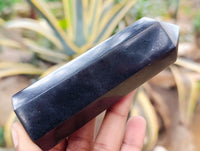 Polished Black Basalt Points x 6 From Antsirabe, Madagascar