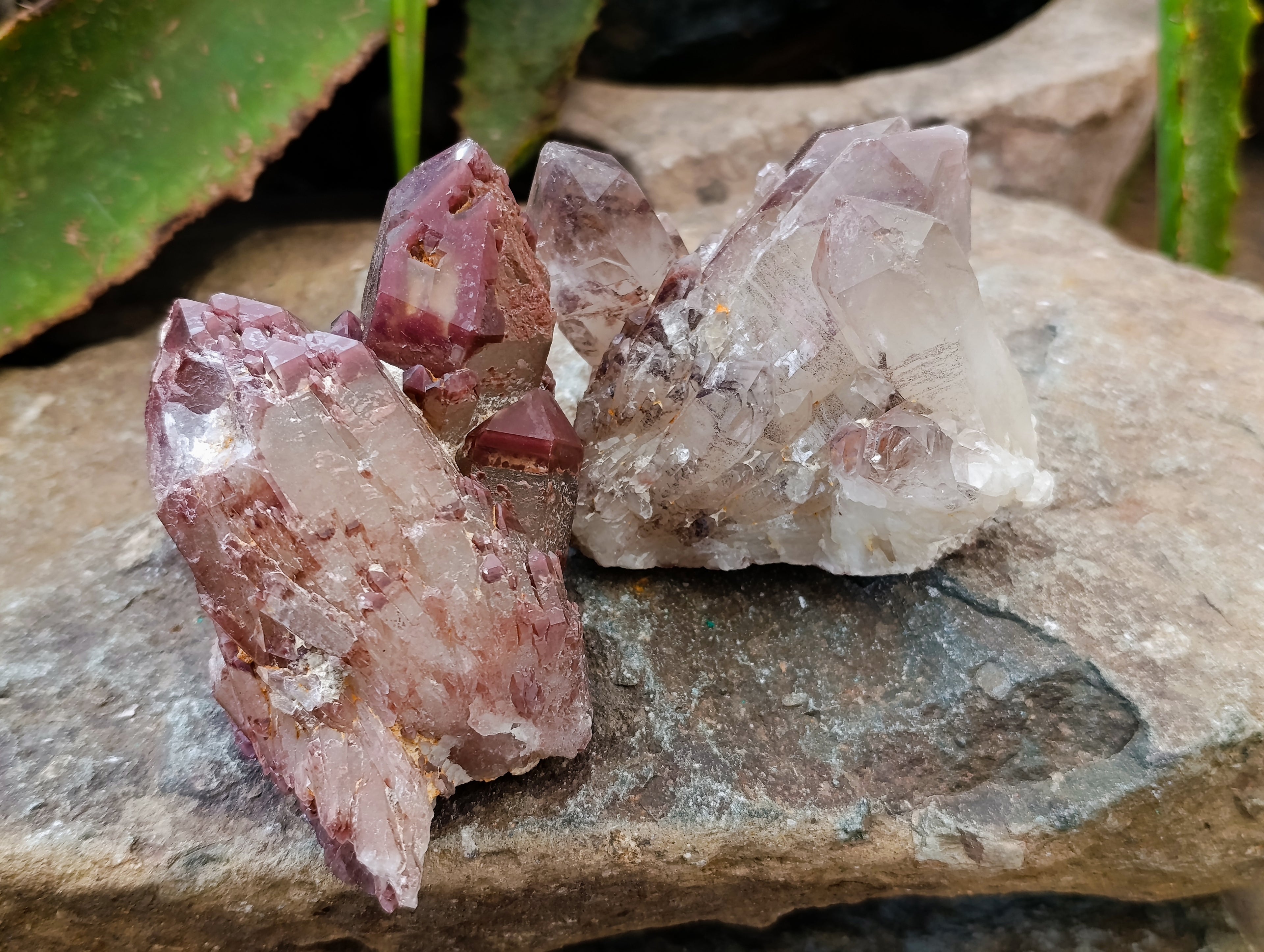 Natural Red Hematoid Quartz Clusters x 6 From Karoi, Zimbabwe - Toprock Gemstones and Minerals 