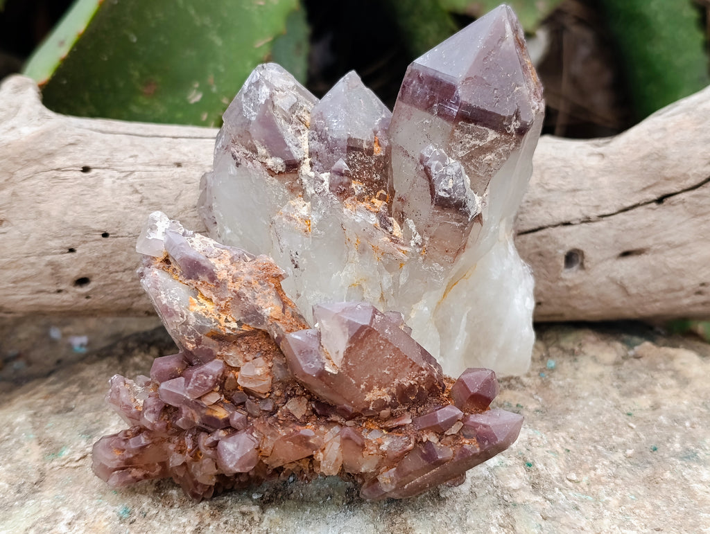 Natural Red Hematoid Quartz Clusters x 6 From Karoi, Zimbabwe - Toprock Gemstones and Minerals 