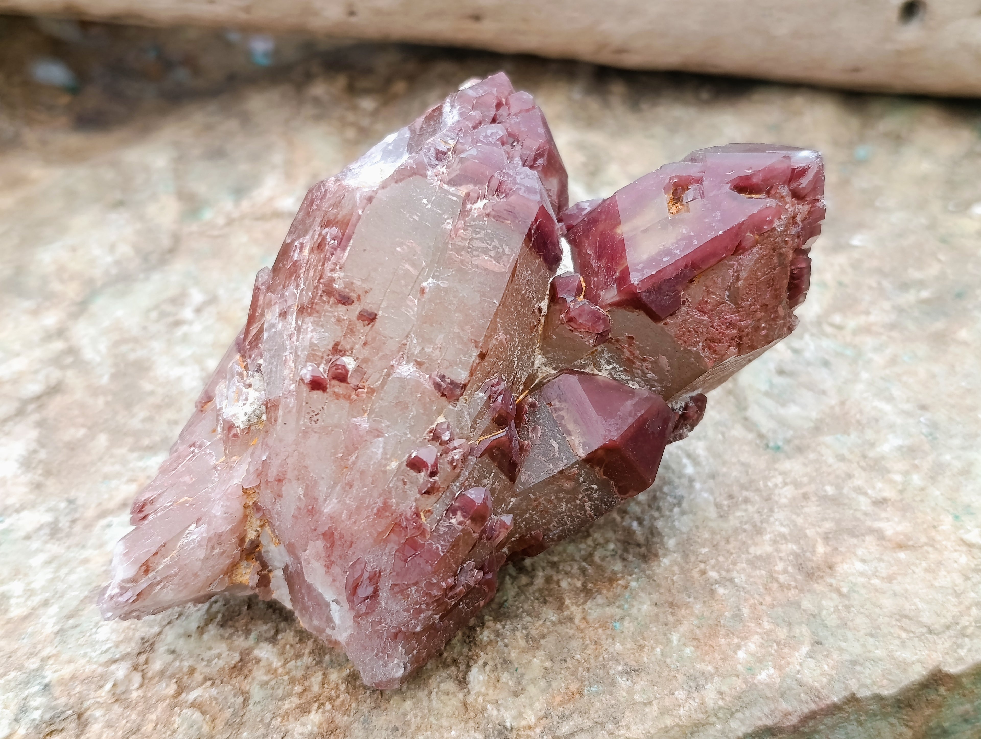 Natural Red Hematoid Quartz Clusters x 6 From Karoi, Zimbabwe - Toprock Gemstones and Minerals 
