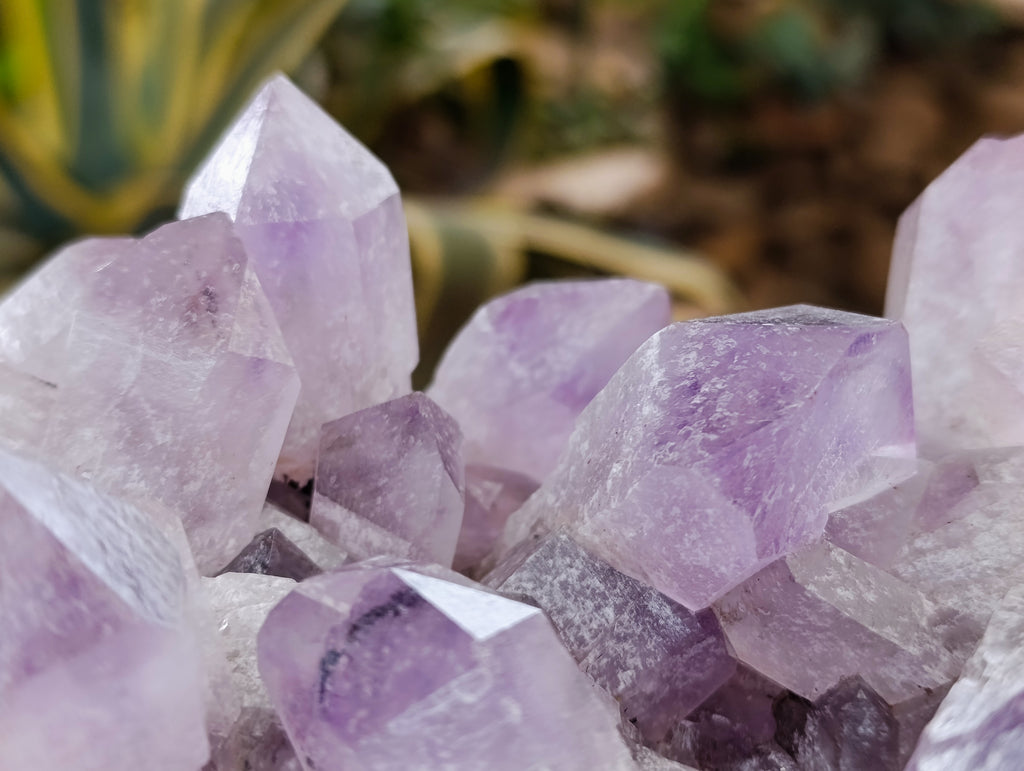 Natural Jacaranda Amethyst Quartz Clusters 2 x from Mumbwa, Zambia - Toprock Gemstones and Minerals 