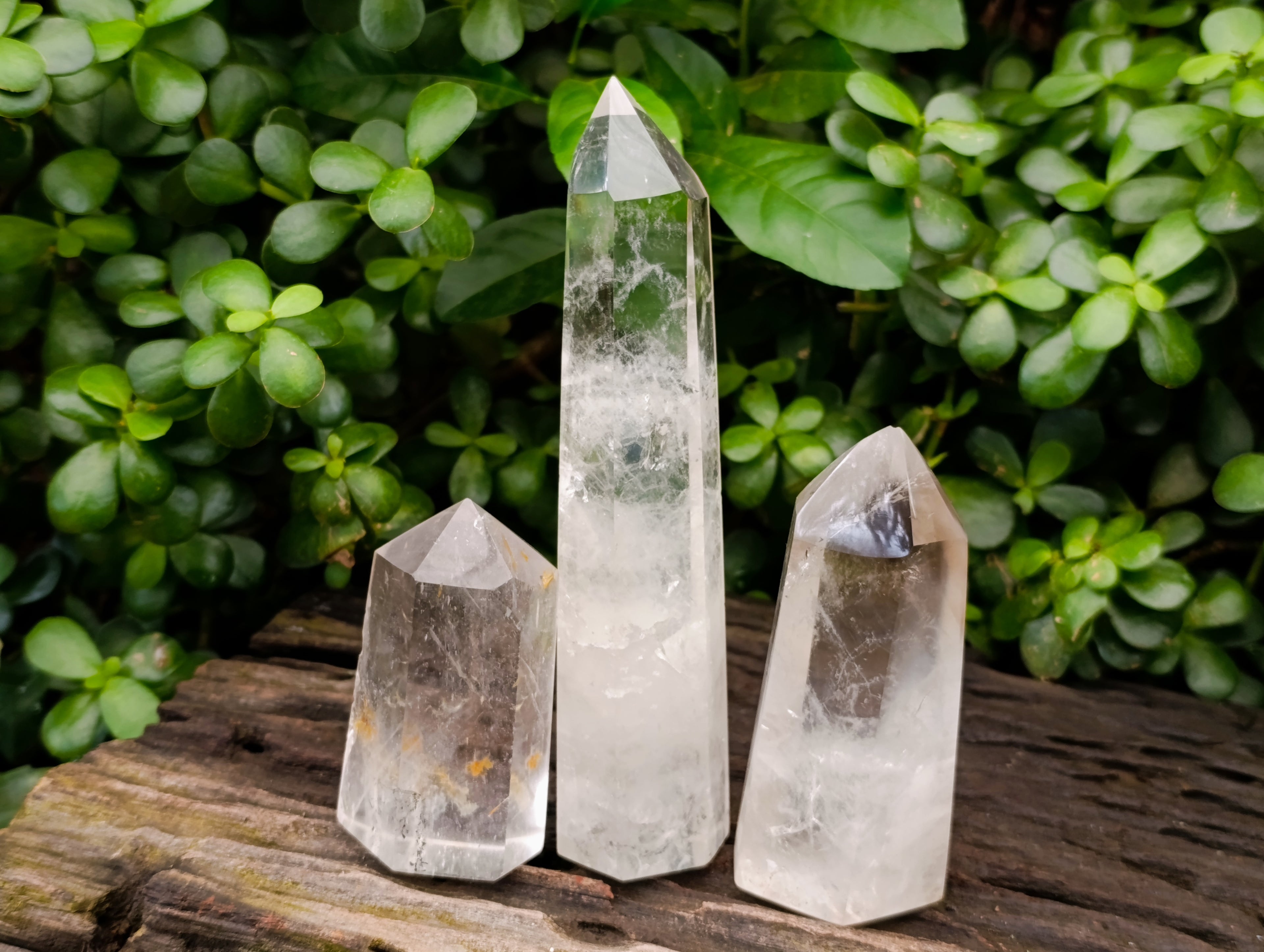 Polished Small Clear Quartz Crystals x 4 From Madagascar - Toprock Gemstones and Minerals 