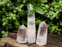 Polished Small Clear Quartz Crystals x 4 From Madagascar