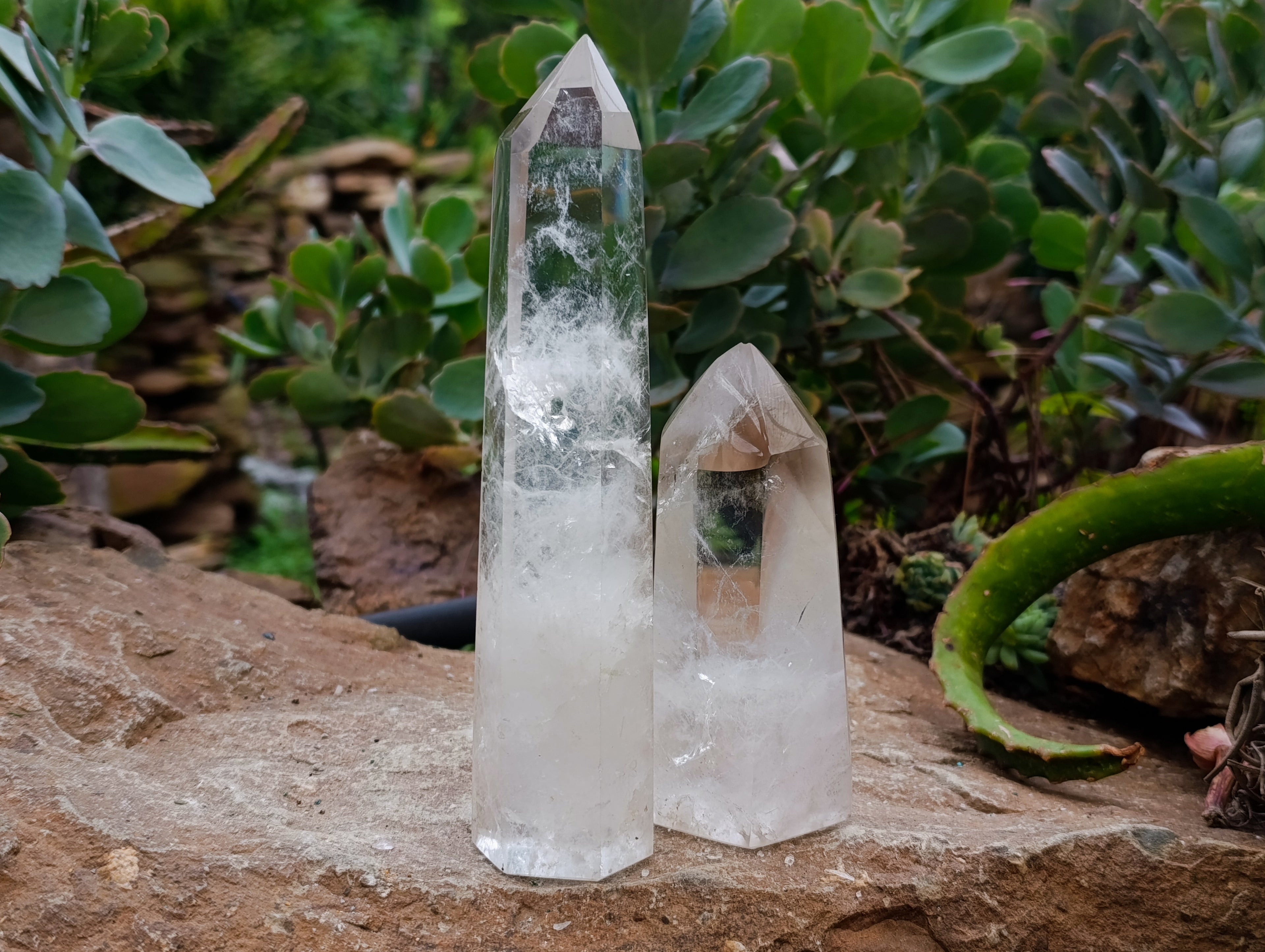 Polished Small Clear Quartz Crystals x 4 From Madagascar - Toprock Gemstones and Minerals 