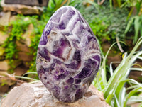 Polished Chevron Amethyst Standing Free Form x 1 From Ankazobe, Madagascar