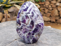 Polished Chevron Amethyst Standing Free Form x 1 From Ankazobe, Madagascar